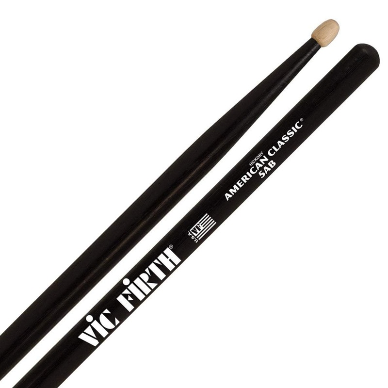 vic-firth-5ab-american-classic-black-5a-wood-tip-drumsticks-pair Vic Firth 5AB American Classic Black 5A Wood Tip Drumsticks, Pair