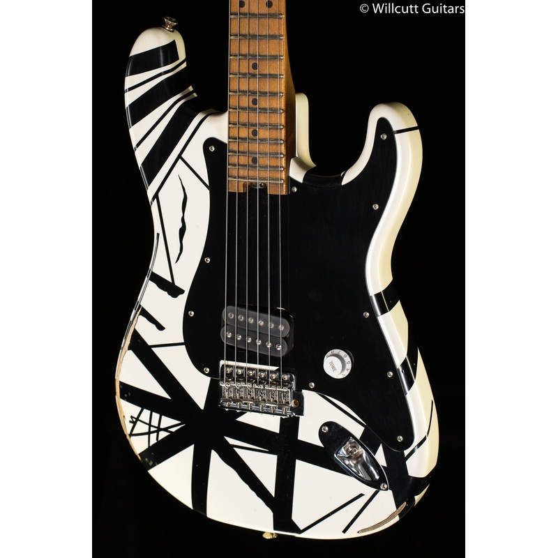 evh-striped-series-78-eruption-white-with-black-stripes-relic-719 EVH Striped Series '78 Eruption White with Black Stripes Relic (719)