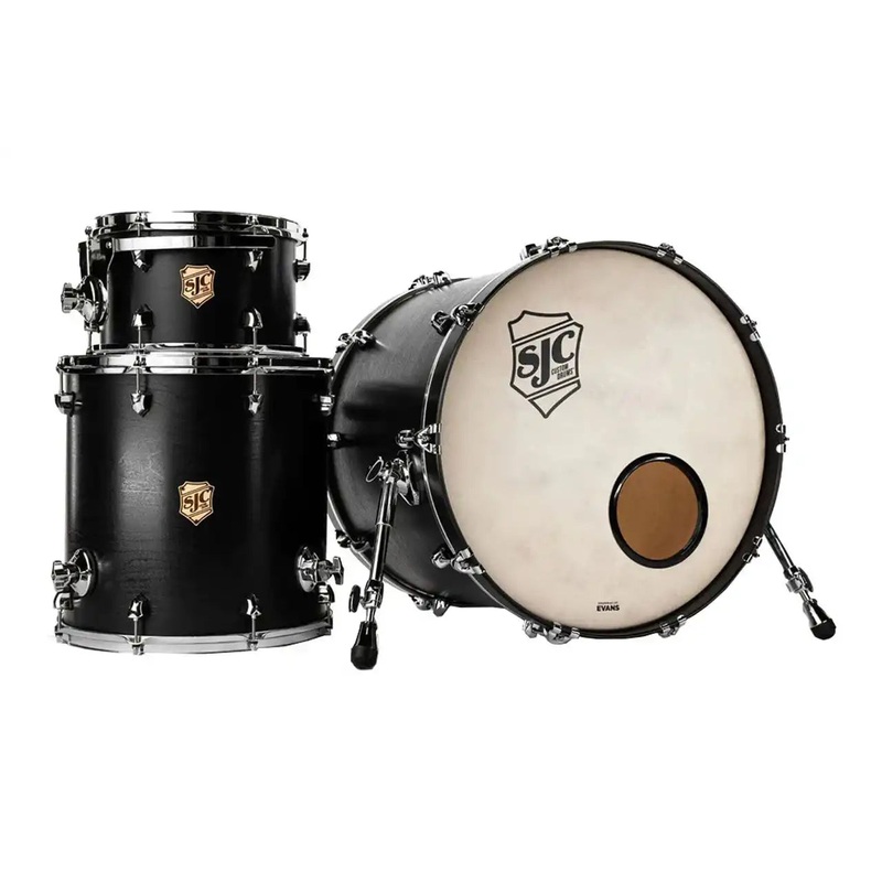 sjc-t22k322mbch-3-piece-tour-series-shell-pack-matte-black SJC T22K322MBCH 3-Piece Tour Series Shell Pack - Matte Black