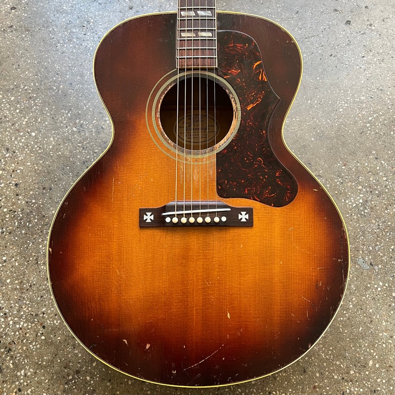 1953-gibson-j-185-vintage-acoustic-guitar-sunburst 1953 Gibson J-185 Vintage Acoustic Guitar - Sunburst