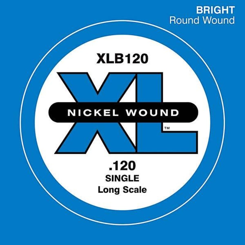 d-addario-xlb120-long-scale-nickel-wound-electric-bass-guitar-single-string-120 D'Addario XLB120 Long Scale Nickel Wound Electric Bass Guitar Single String .120