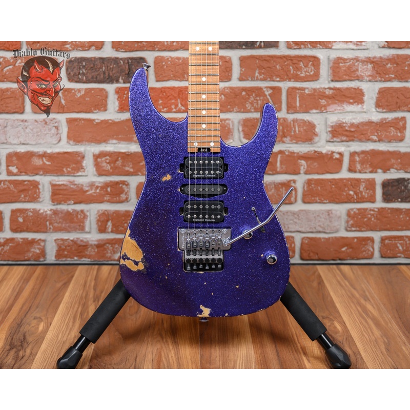 jackson-usa-custom-shop-dk-hsh-fr-dinky-purple-sparkle-nitro-heavy-relic-2024-w-ohsc Jackson USA Custom Shop DK HSH FR Dinky Purple Sparkle Nitro Heavy Relic 2024 w/OHSC