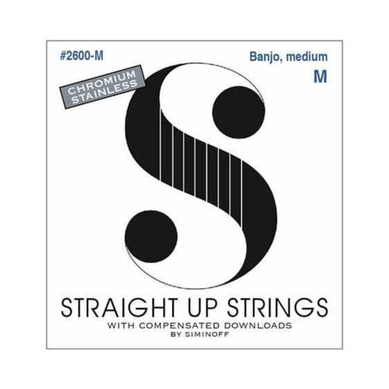 straight-up-2600-m-chromium-stainless-medium-gauge-banjo-strings-by-siminoff Straight Up 2600-M Chromium Stainless Medium Gauge Banjo Strings by Siminoff