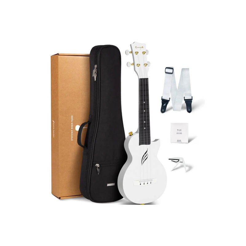 enya-nova-u-mini-acoustic-soprano-ukulele-white Enya Nova U Mini Acoustic Soprano Ukulele - White