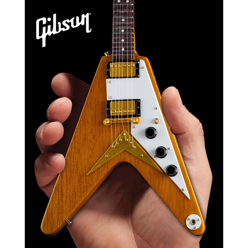 gibson-1958-korina-flying-v-1-4-scale-mini-guitar-model Gibson 1958 Korina Flying V 1:4 Scale Mini Guitar Model