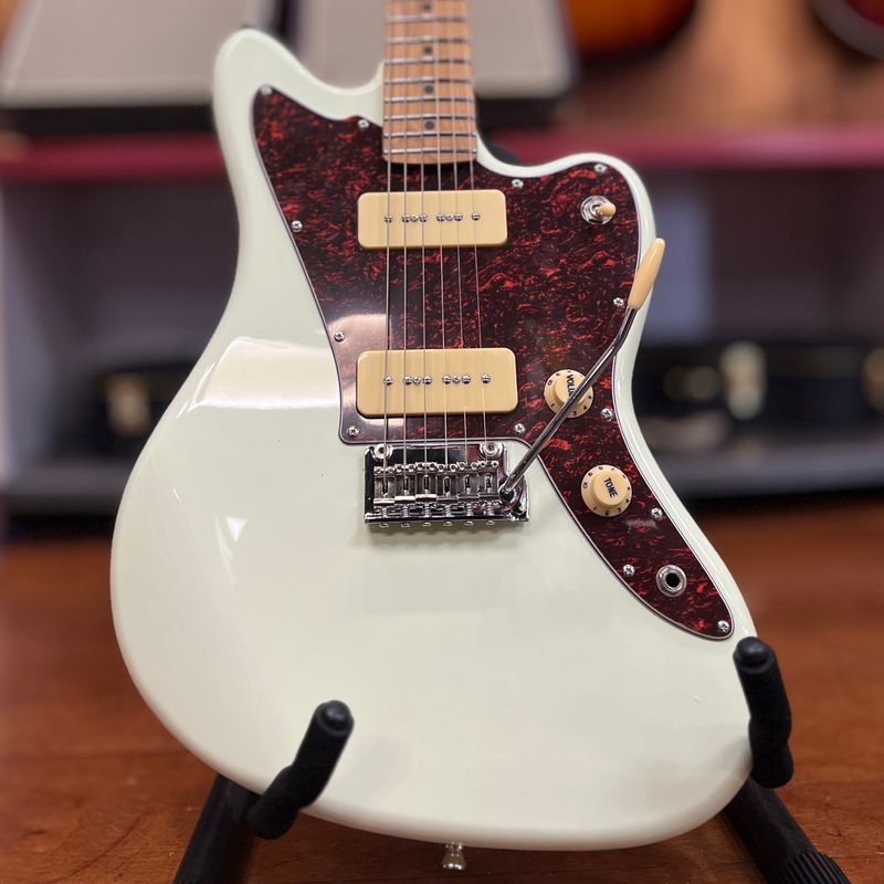 jet-guitars-jj-300-p90-ow-jaguar-style-electric-guitar-olympic-white-roasted-maple-neck JET Guitars JJ-300 P90 OW Jaguar-style Electric Guitar, Olympic White, Roasted Maple Neck