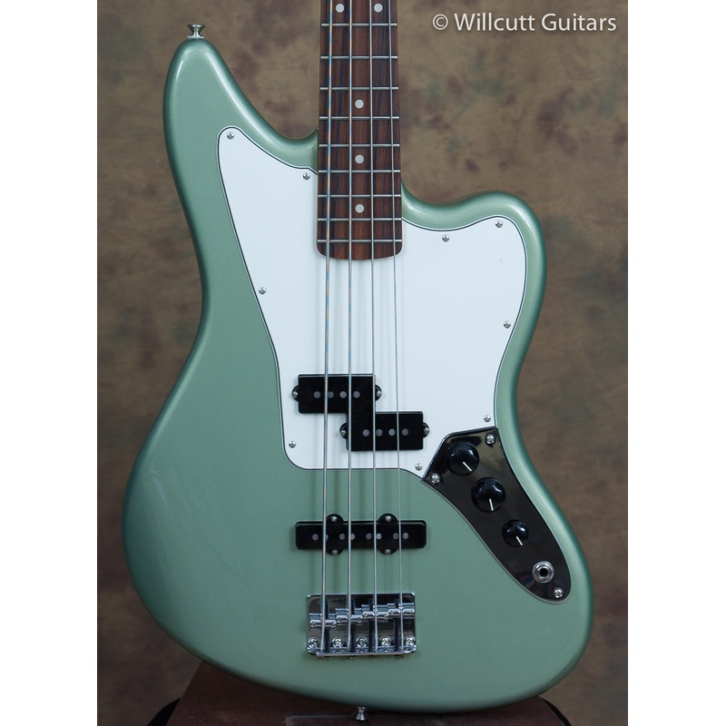 fender-player-jaguar-bass-sage-green-metallic-used Fender Player Jaguar Bass Sage Green Metallic USED