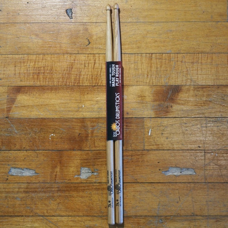 los-cabos-lcd7arh-7a-red-hickory-wood-tip-drum-sticks Los Cabos LCD7ARH 7A Red Hickory Wood Tip Drum Sticks