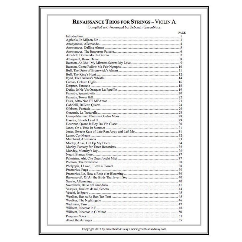 renaissance-trios-for-strings-violin-a Renaissance Trios for Strings - Violin A