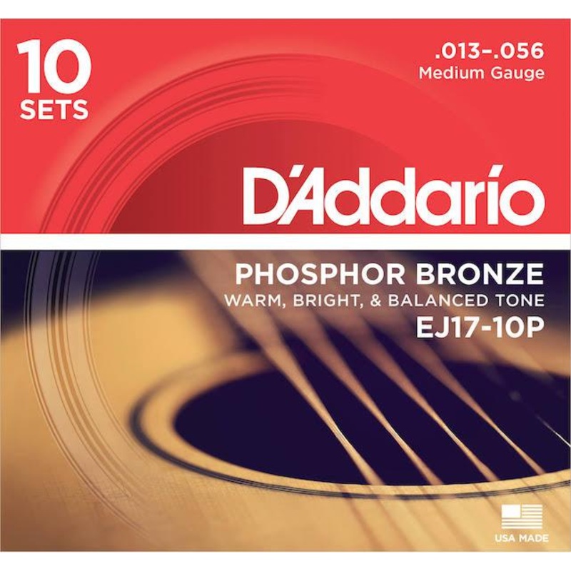 d-addario-ej17-10p-10-pack-medium-phosphor-bronze-acoustic-guitar-strings-013-056 D'Addario EJ17-10P 10-Pack Medium Phosphor Bronze Acoustic Guitar Strings .013 -.056