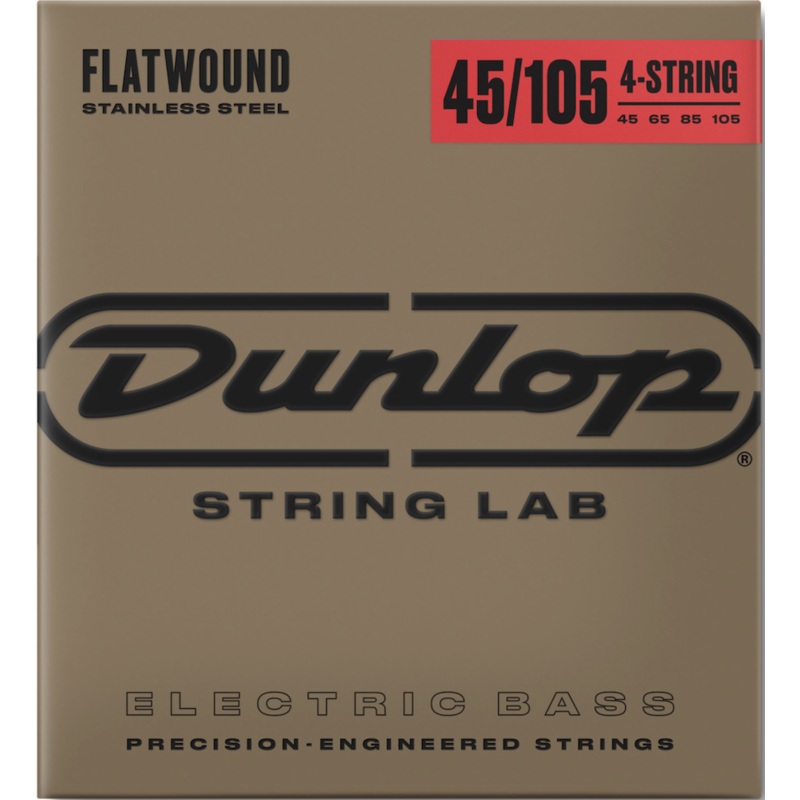 dunlop-dbfs45105-medium-long-scale-stainless-steel-flatwound-bass-strings-045-105 Dunlop DBFS45105 Medium Long Scale Stainless Steel Flatwound Bass Strings .045 -.105