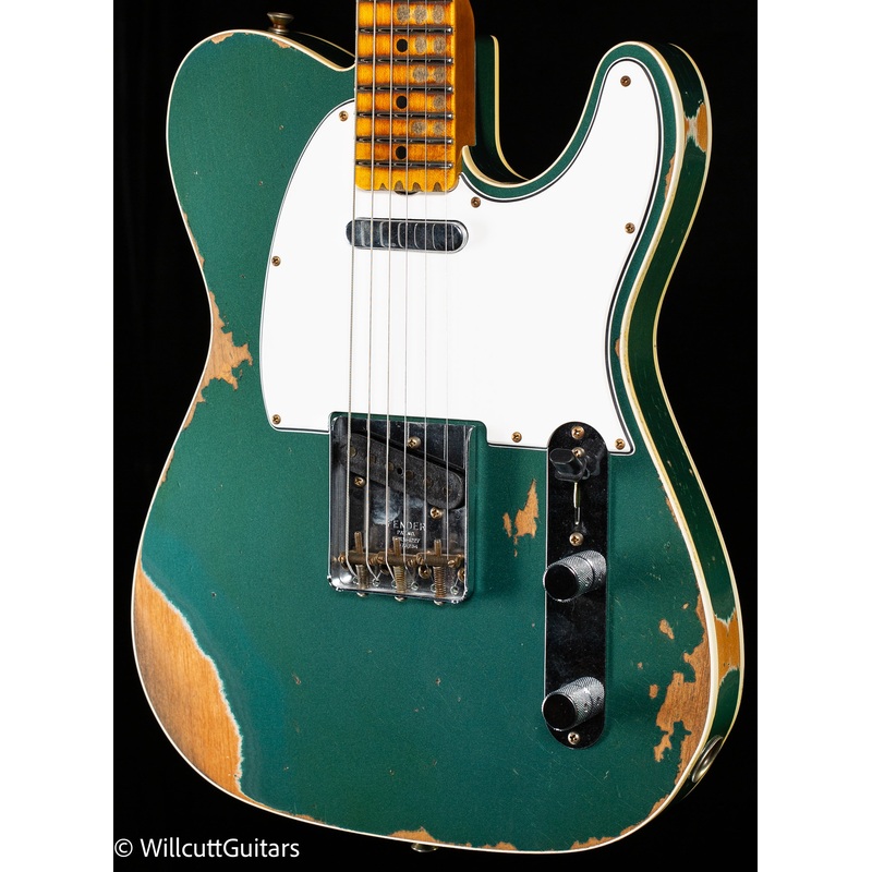 fender-custom-shop-1965-telecaster-custom-heavy-relic-faded-aged-sherwood-green-metallic-416 Fender Custom Shop 1965 Telecaster Custom Heavy Relic Faded Aged Sherwood Green Metallic (416)