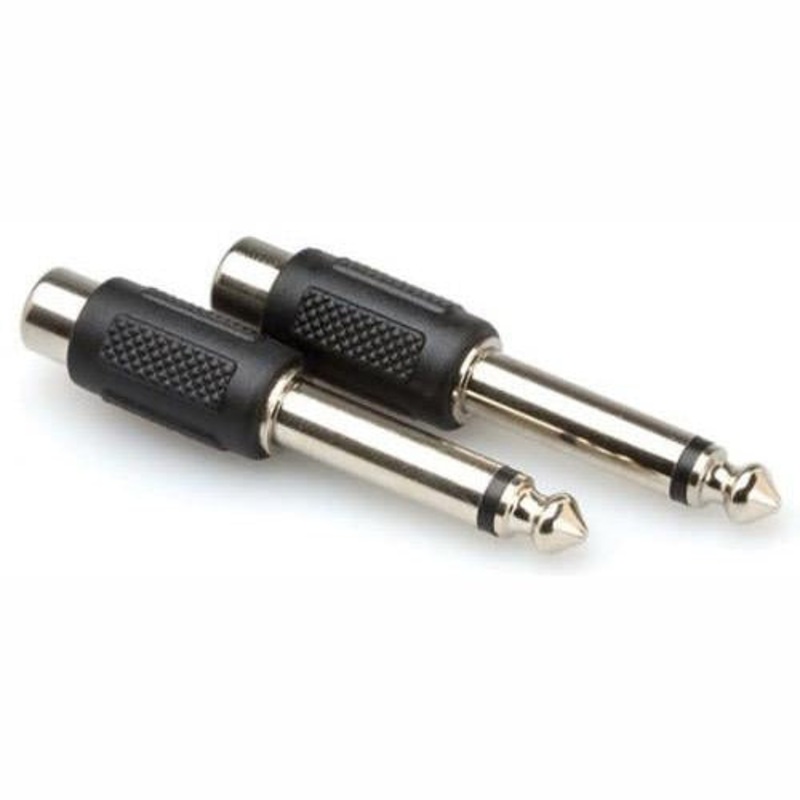 hosa-gpr-101-adaptors-rca-to-1-4-in-ts-2-pc HOSA GPR-101 Adaptors, RCA to 1/4 in TS, 2 pc