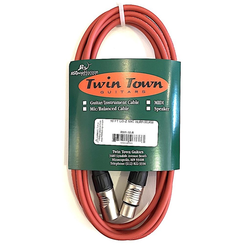 rapcohorizon-rm1-10-r-10-red-lo-z-microphone-cable-xlr-xlr RapcoHorizon RM1-10.R 10' Red Lo-Z Microphone Cable XLR-XLR