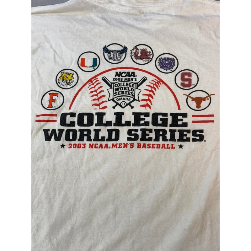 vtg-college-world-series-t-shirt-ncaa-2003-baseball-l-white VTG College World Series T-shirt NCAA 2003 Baseball - L White