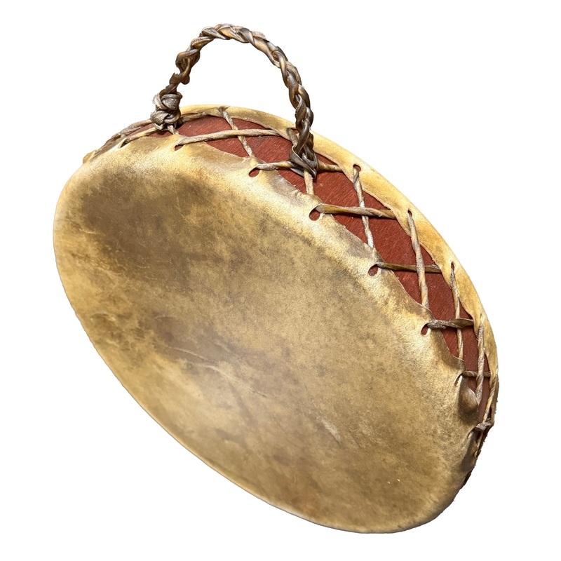 bison-hide-hand-drum-double-sided-18-inch-with-beater-by-nash-tavewa Bison Hide Hand Drum, Double-Sided, 18-inch, with Beater, by Nash Tavewa