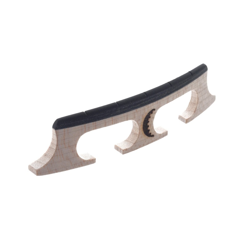 moon-compensated-banjo-bridge-light-11-16 Moon Compensated Banjo Bridge, Light, 11/16"
