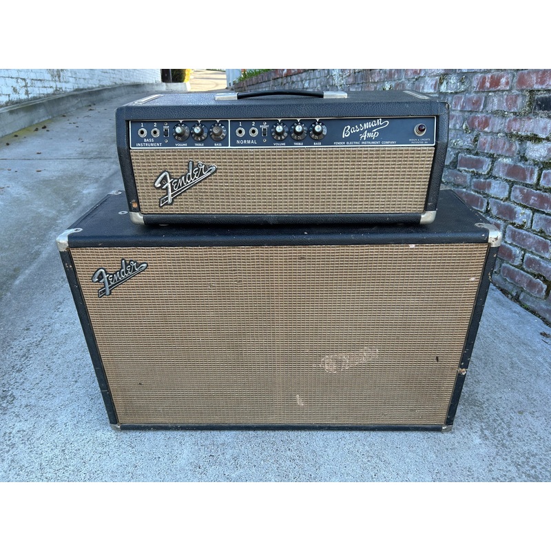 1965-fender-bassman-with-cab 1965 Fender Bassman with Cab