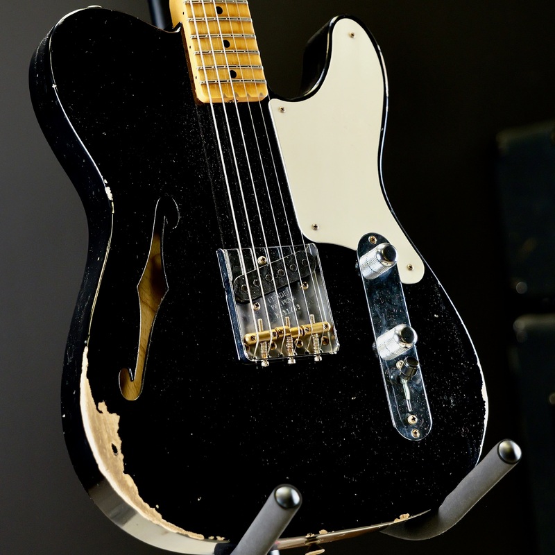 fender-custom-shop-limited-edition-red-hot-esquire-relic-1-piece-birdseye-maple-neck-fingerboard-aged-black Fender Custom Shop Limited Edition Red Hot Esquire Relic 1-Piece Birdseye Maple Neck Fingerboard Aged Black