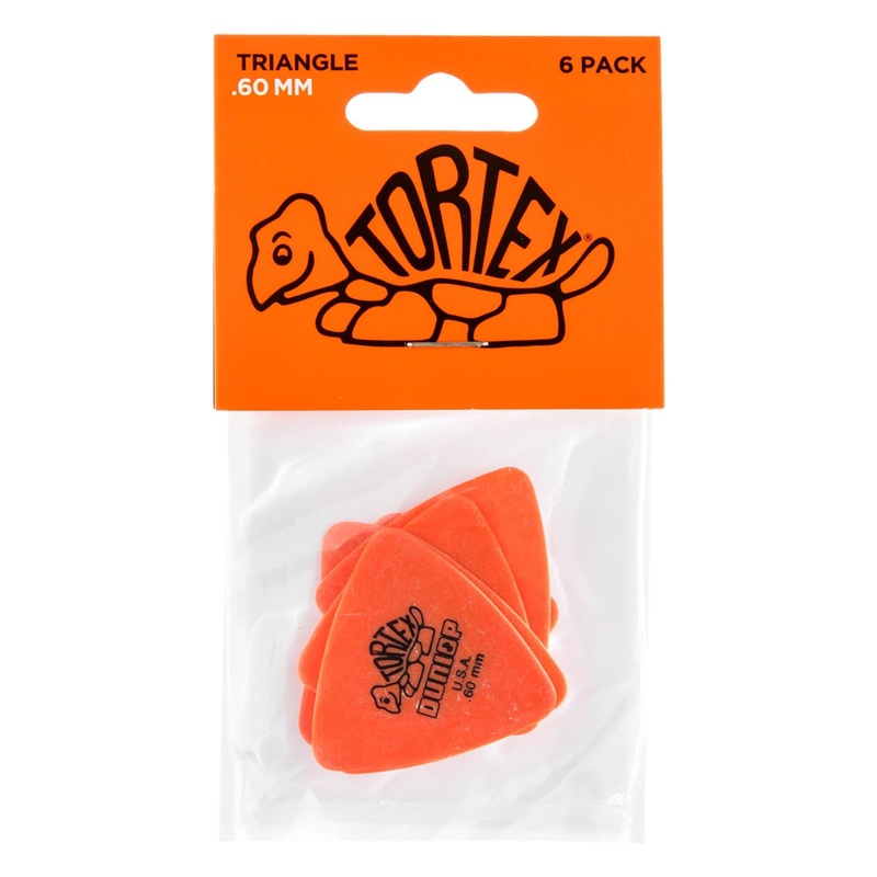 jim-dunlop-tortex-triangle-plectrum-players-pack-6-pack-60-orange Jim Dunlop Tortex Triangle Plectrum Players Pack - 6 Pack - .60 Orange