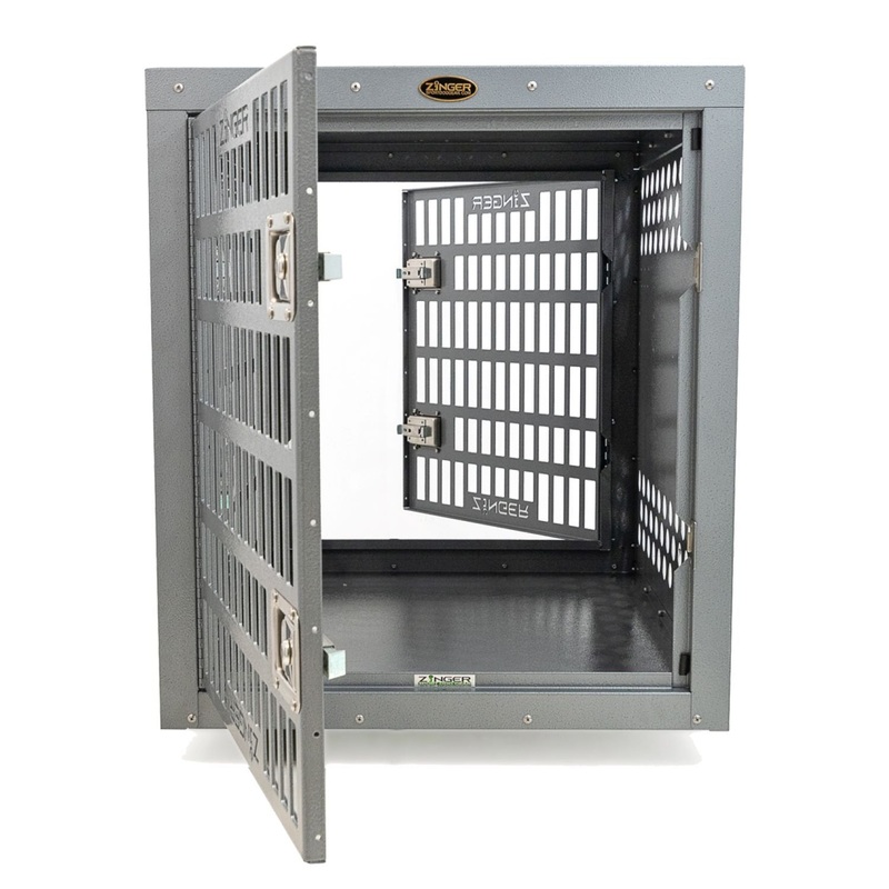 zinger-winger-deluxe-5000-front-back-entry-dog-crate-dx5000-2-fb-grey Zinger Winger Deluxe 5000 Front/Back Entry Dog Crate, DX5000-2-FB Grey
