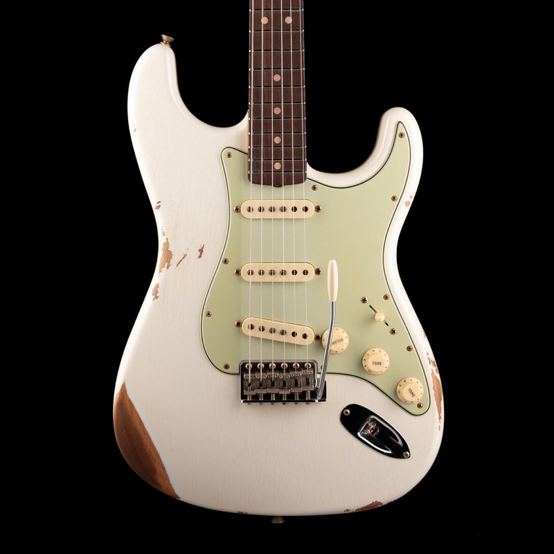 fender-custom-shop-limited-edition-1964-stratocaster-relic-aged-olympic-white Fender Custom Shop Limited Edition 1964 Stratocaster Relic Aged Olympic White