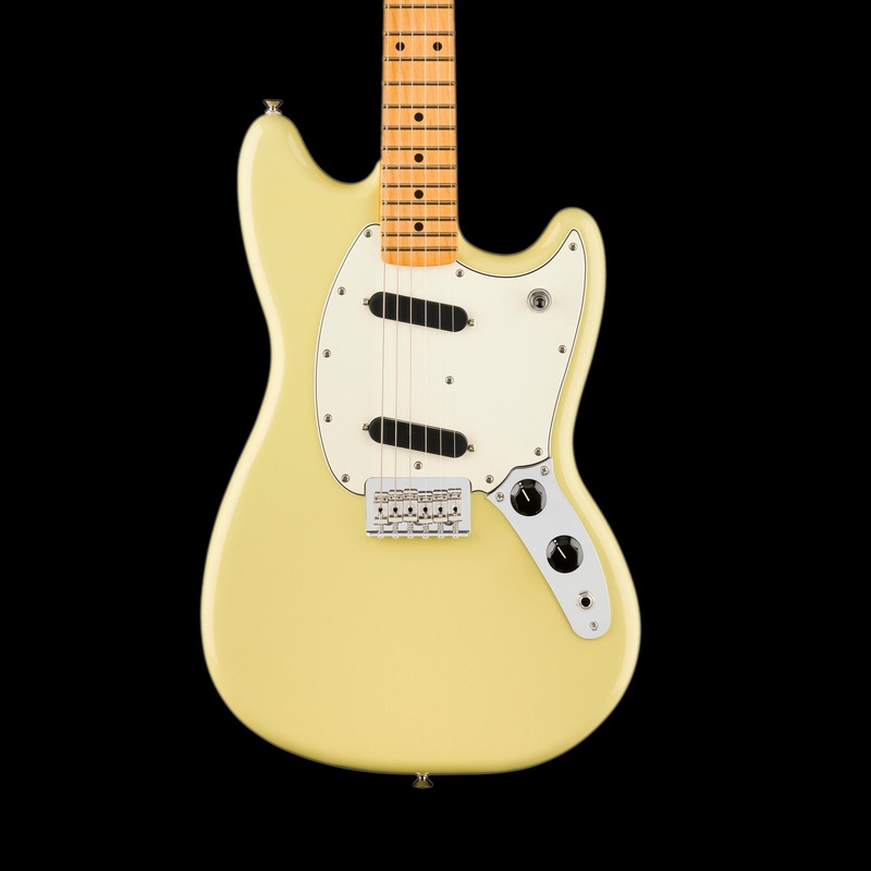 fender-player-ii-mustang-maple-fingerboard-hialeah-yellow-electric-guitar Fender Player II Mustang Maple Fingerboard Hialeah Yellow Electric Guitar