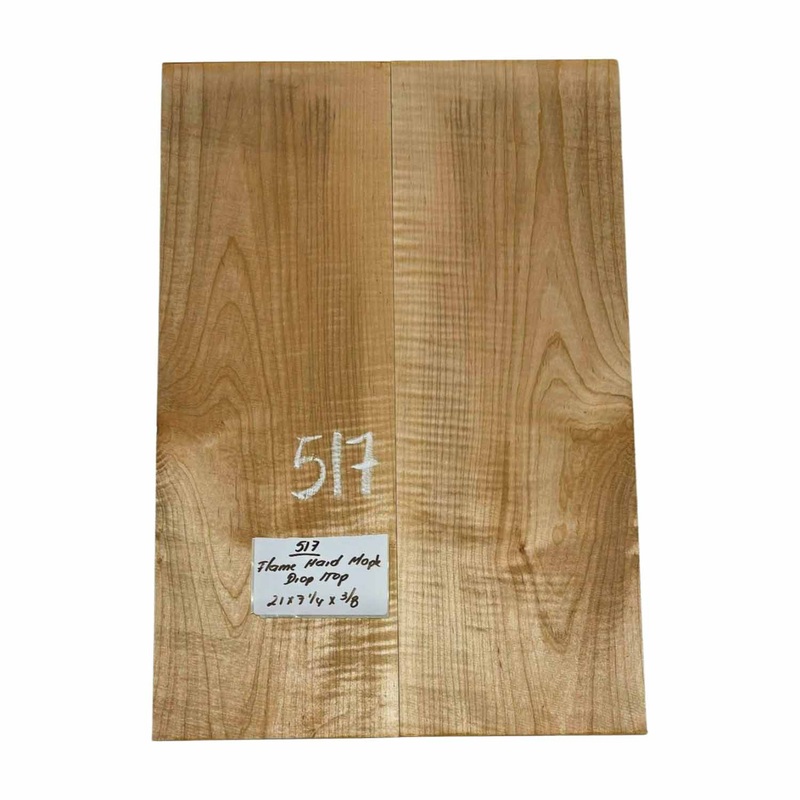 flame-hard-maple-bookmatched-guitar-drop-tops-21-x-7-1-4-x-3-8-517 Flame Hard Maple Bookmatched Guitar Drop Tops - 21" x 7-1/4" x 3/8" #517