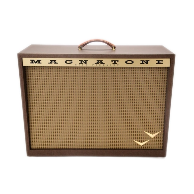 magnatone-2x12-traditional-brown-extension-guitar-amp-cabinet Magnatone 2x12 Traditional Brown Extension Guitar Amp Cabinet
