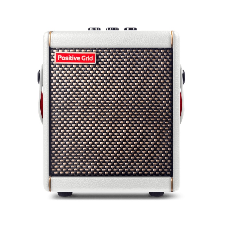 positive-grid-spark-mini-smart-guitar-amplifier-pearl-white Positive Grid Spark Mini Smart Guitar Amplifier, Pearl White