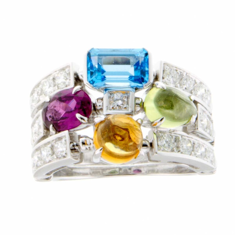 bulgari-bvlgari-allegra-diamond-multicolor-gemstone-ring Bulgari Bvlgari Allegra Diamond & Multicolor Gemstone Ring
