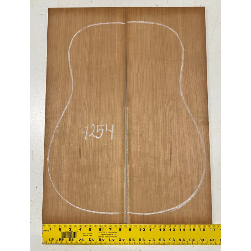 cherry-dreadnought-guitar-back-set-22-x8-3-8-x3-16-7254 Cherry Dreadnought Guitar Back Set 22"x8-3/8"x3/16"#7254