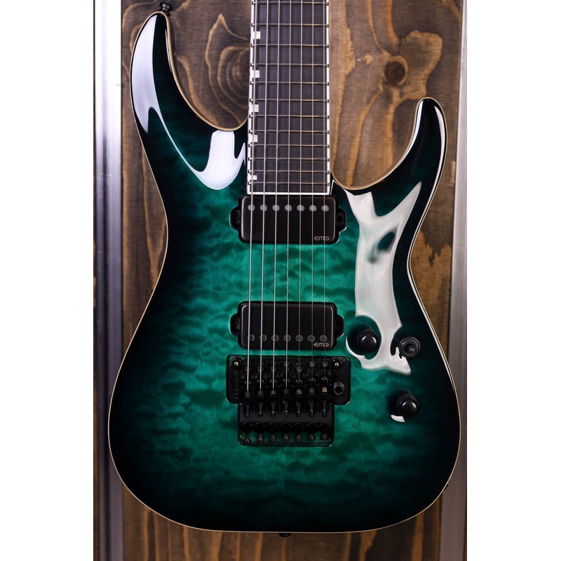 esp-e-ii-horizon-fr-7-black-turquoise-burst ESP E-II Horizon FR-7 Black Turquoise Burst