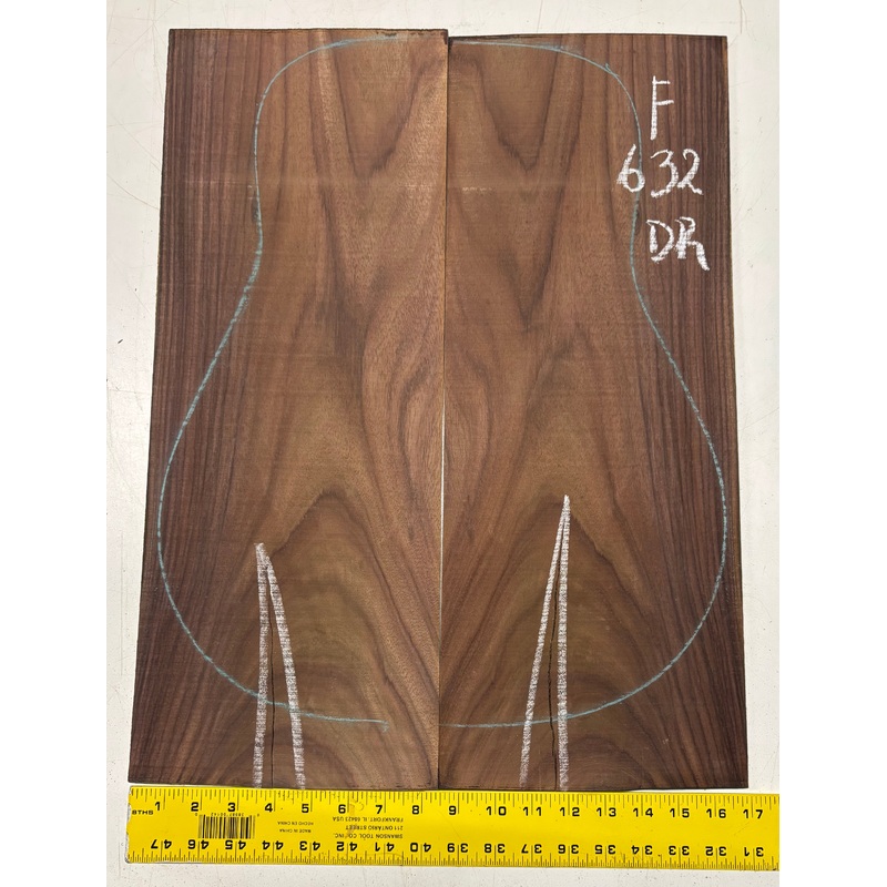 figured-indian-rosewood-dreadnought-guitar-back-set-22-x-8-1-4-x-3-16-seconds-632 Figured Indian Rosewood Dreadnought Guitar Back Set (22" x 8-1/4" x 3/16")- Seconds #632