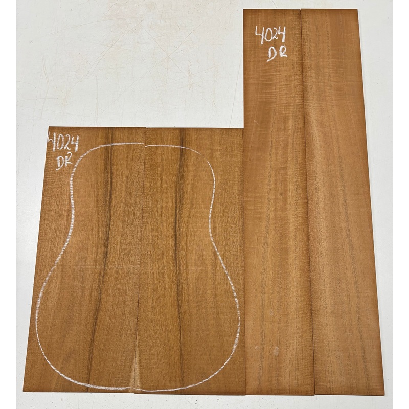 flame-genuine-mahogany-dreadnought-guitar-back-side-set-4024 Flame Genuine Mahogany Dreadnought Guitar Back & Side Set #4024