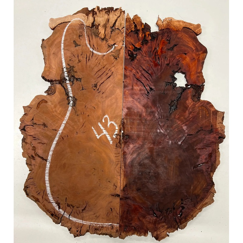 australian-red-gum-burl-book-matched-guitar-drop-tops-21-x-14-x-3-8-43 Australian Red Gum Burl Book Matched Guitar Drop Tops | 21" x 14" x 3/8" #43