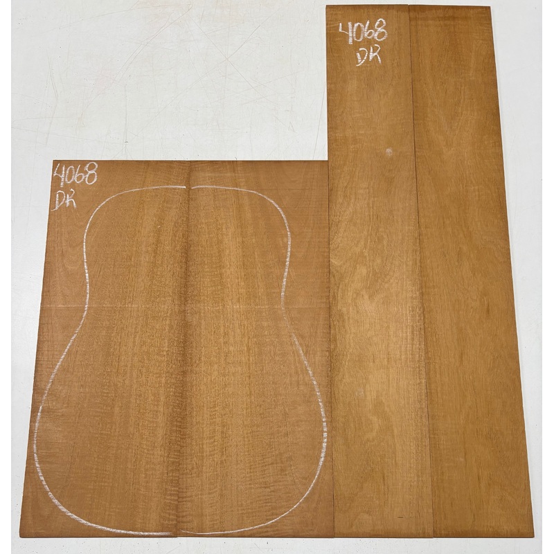 flame-genuine-mahogany-dreadnought-guitar-back-side-set-4068 Flame Genuine Mahogany Dreadnought Guitar Back & Side Set #4068
