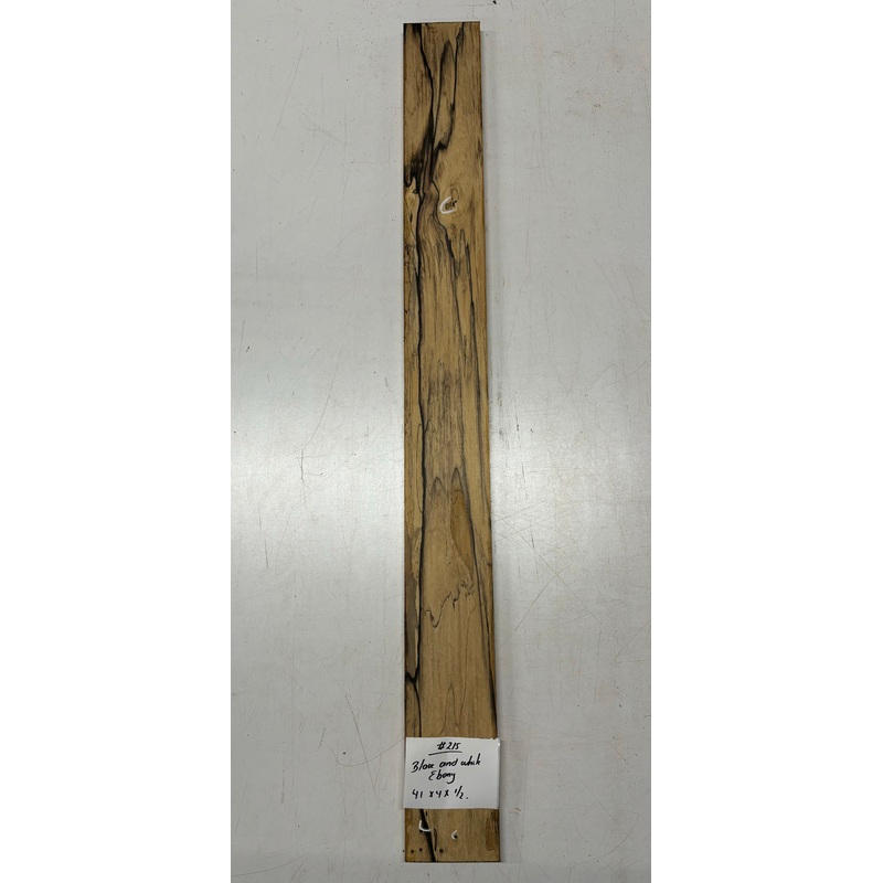 black-and-white-ebony-lumber-41-x-3-1-2-x-5-8-214 Black and White Ebony Lumber 41"x 3-1/2"x 5/8"#214