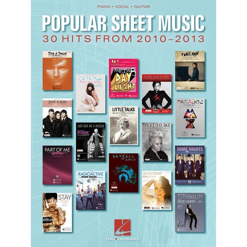 popular-sheet-music-30-hits-from-2010-2013 Popular Sheet Music - 30 Hits from 2010-2013