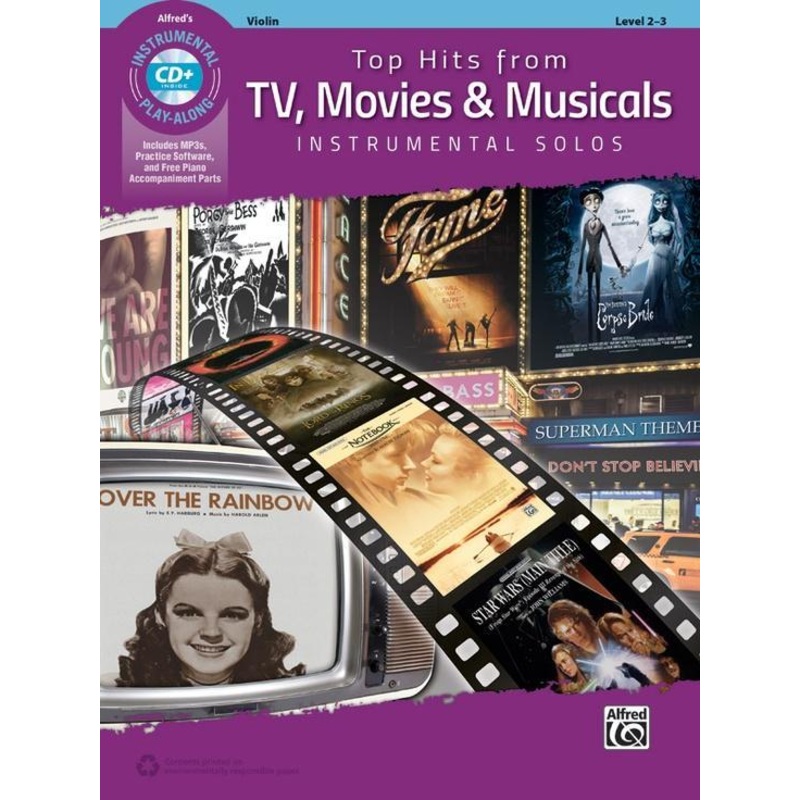 top-hits-from-tv-movies-musicals-instrumental-solos-for-strings-violin-bk-cd Top Hits from TV, Movies & Musicals Instrumental Solos for Strings, Violin Bk/CD