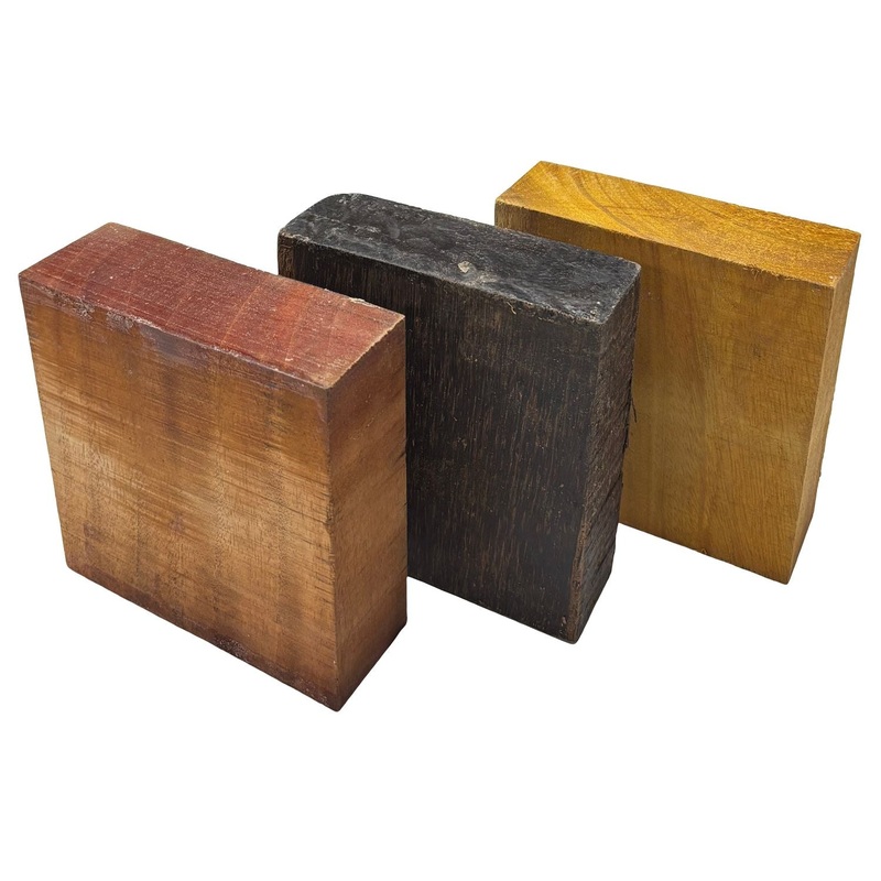combo-pack-of-3-bowl-blanks-6-x-6-x-2-osage-orange-black-palm-mahogany Combo Pack of 3, Bowl Blanks 6" x 6" x 2" (Osage Orange, Black Palm, Mahogany)