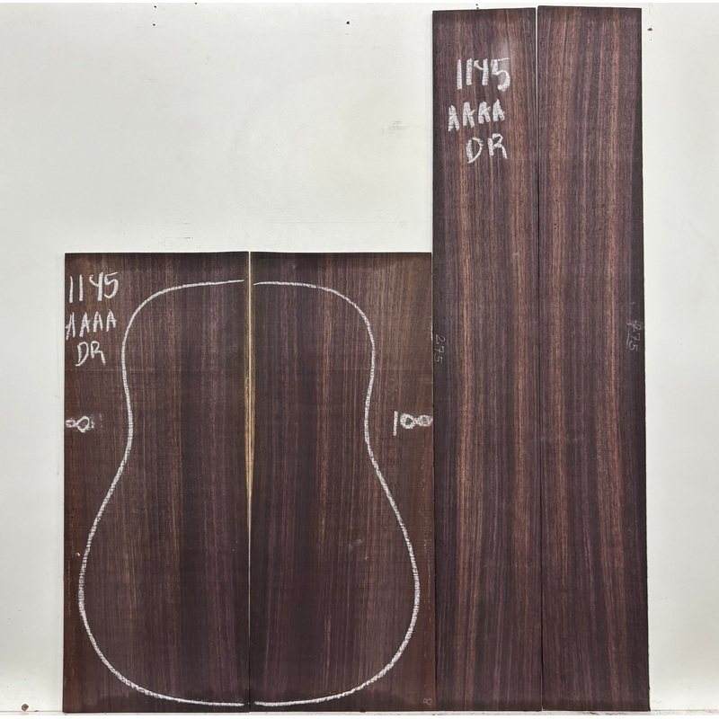 east-indian-rosewood-dreadnought-aaaa-grade-guitar-back-side-set-1145 East Indian Rosewood Dreadnought AAAA Grade Guitar Back & Side Set #1145