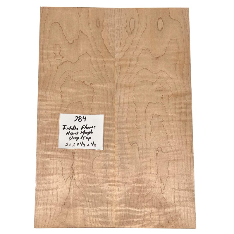 fiddle-flame-hard-maple-drop-top-21-x-7-1-4-x-1-4-284 Fiddle Flame Hard Maple Drop Top 21" x 7-1/4" x 1/4" #284