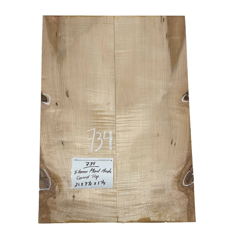 flame-hard-maple-guitar-carved-top-21-x-7-1-2-x-1-1-4-734 Flame Hard Maple Guitar Carved Top 21" x 7-1/2" x 1-1/4" #734