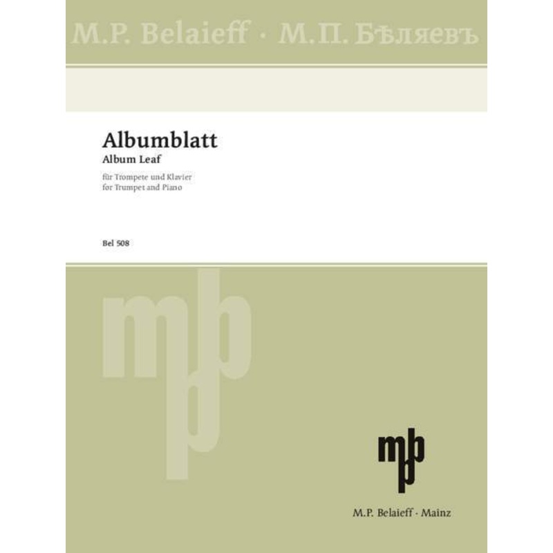 glazounov-album-leaf-trumpet-piano Glazounov - Album Leaf, Trumpet & Piano