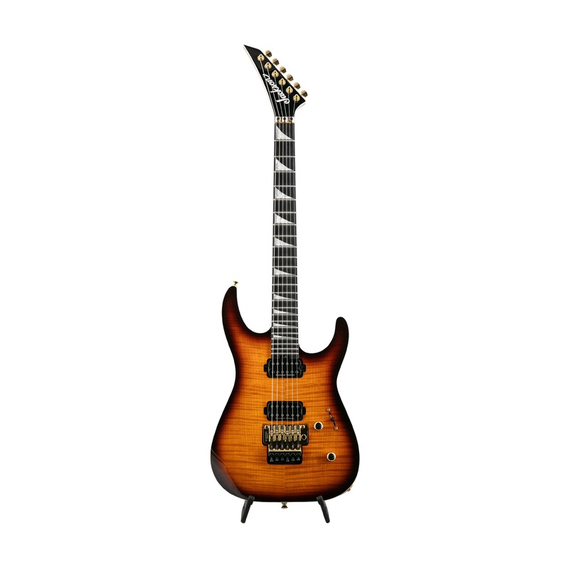 jackson-mj-series-dinky-dkrp-flame-maple-electric-guitar-ebony-fb-amber-burst Jackson MJ Series Dinky DKRP Flame Maple Electric Guitar, Ebony FB, Amber Burst