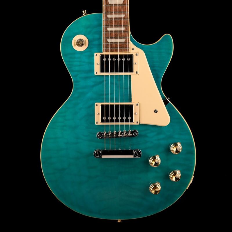 pre-owned-epiphone-les-paul-60s-quilt-top-trans-blue-with-gig-bag Pre Owned Epiphone Les Paul 60s Quilt Top Trans Blue With Gig Bag