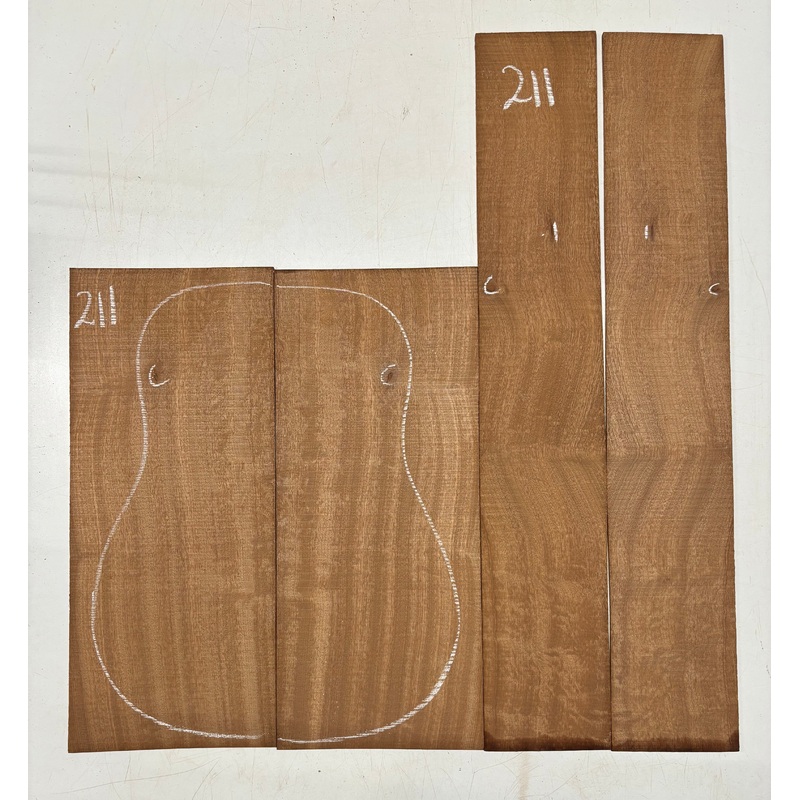quilted-sapele-dreadnought-guitar-back-and-side-seconds-set-211 Quilted Sapele Dreadnought Guitar Back and Side Seconds Set #211