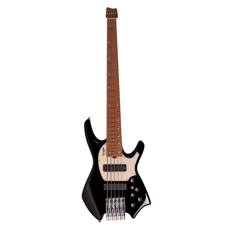 sqoe-sbwt750-bk-warrior-5-string-headless-bass-in-black SQOE SBWT750 BK Warrior 5-String Headless Bass in Black