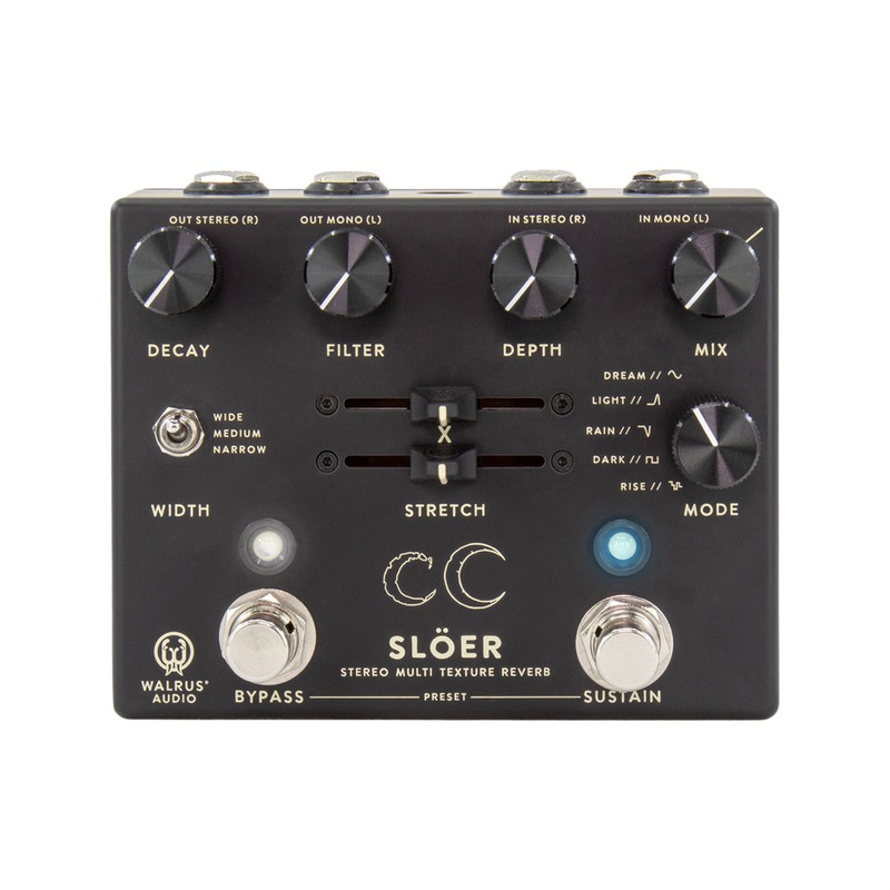 walrus-audio-sloer-stereo-ambient-reverb-guitar-effects-pedal-black Walrus Audio SLOER Stereo Ambient Reverb Guitar Effects Pedal, Black